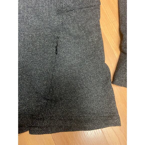 Lululemon Kanto Catch Me 1/2 Zip Herringbone Heathered Black Black Slate… - Picture 6 of 13